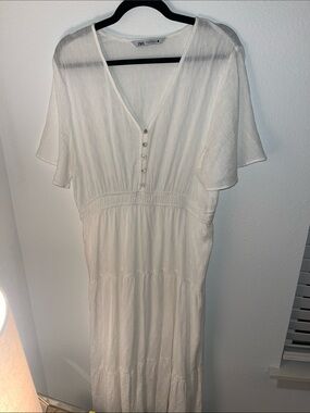 Zara White Maxi dress